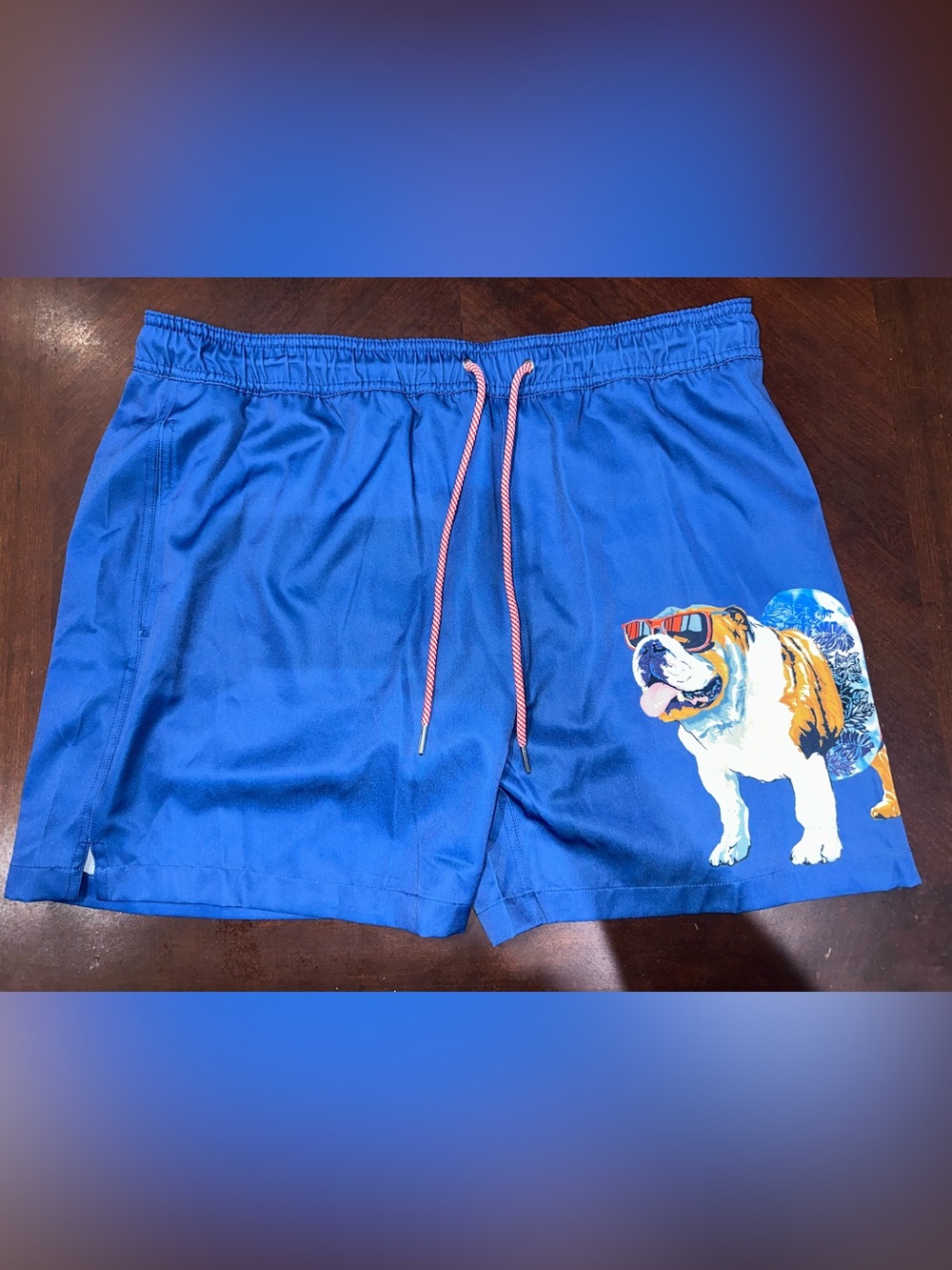 Robert Graham Bulldog Sunglasses Graphic Swim Trunks Men’s XL (NEW)